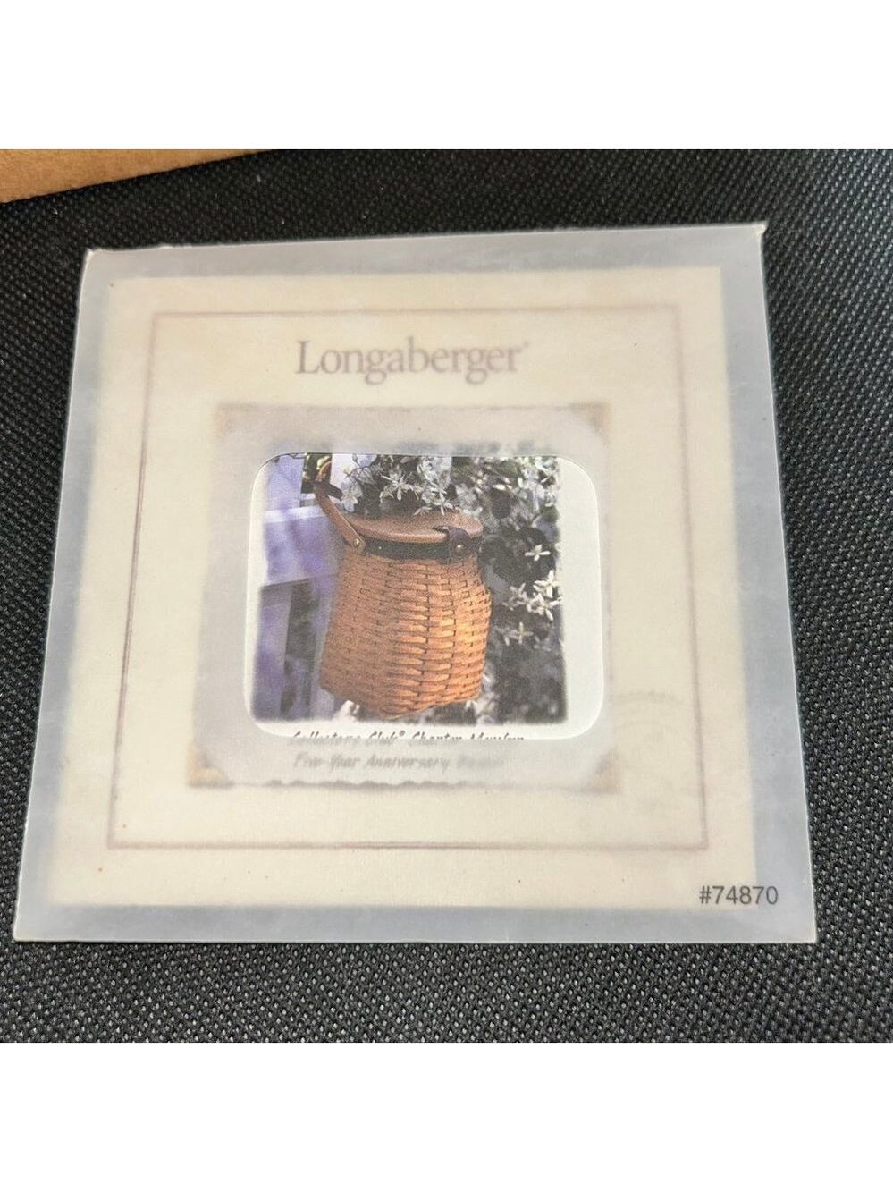 Longaberger 5 year anniversary charter member basket with COA - Picture 5 of 6